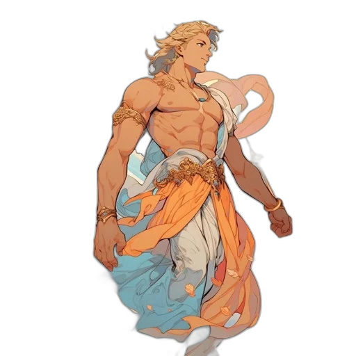 dragon, staff, concept art, fantasy art, pixel art, watercolor, pastel, golden transparent PNG cut-out