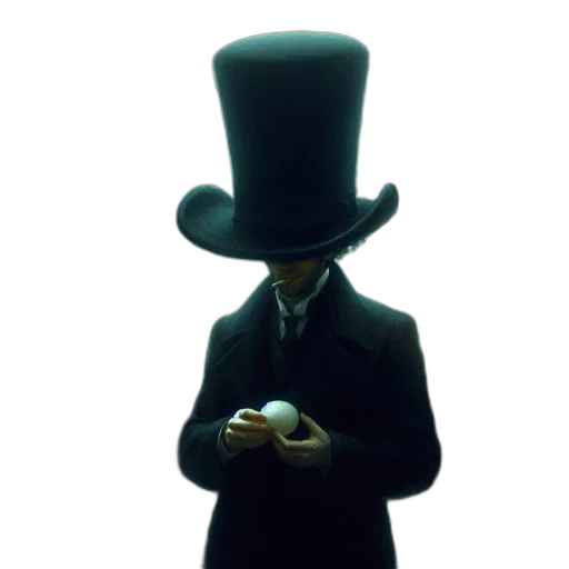 hat, staff, mask, robot, concept art, 3d render, pixel art, fantasy art transparent PNG cut-out
