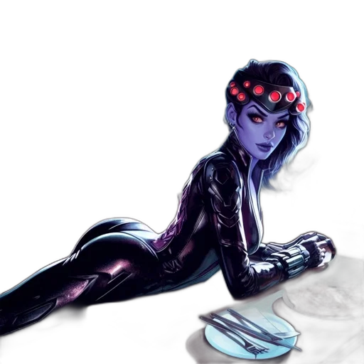robot, staff, concept art, comic book art, cyberpunk, fantasy art, neon lights, outer space transparent PNG cut-out