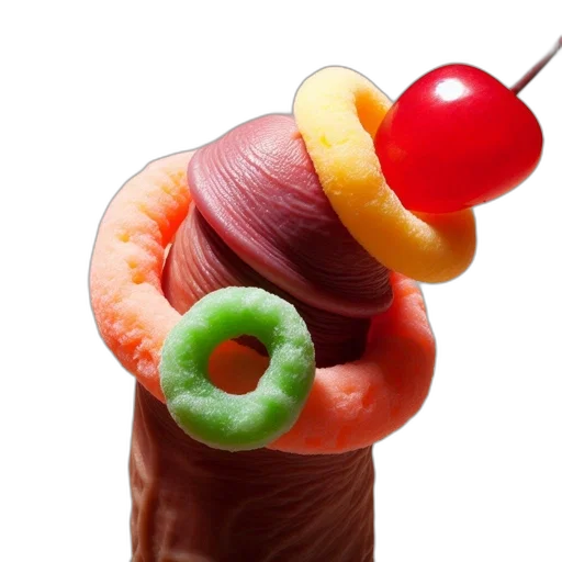 food, weapon, staff, jewelry, 3d render, colorful, up-close, view transparent PNG cut-out