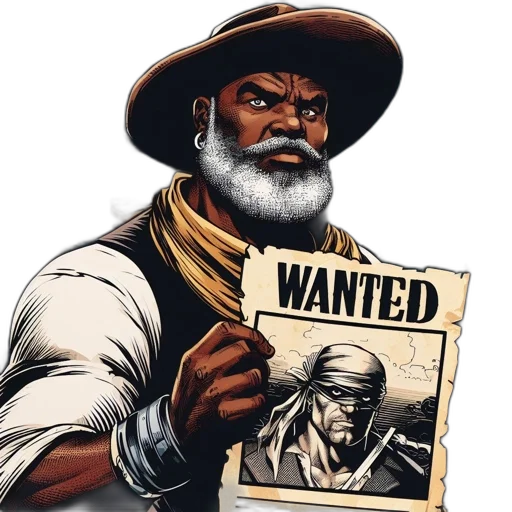 staff, comic book art, concept art, cartoon, older, man, sporting, long transparent PNG cut-out