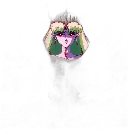 mask, face, hair, dragon, vaporwave, anime, concept art, fantasy art transparent PNG cut-out