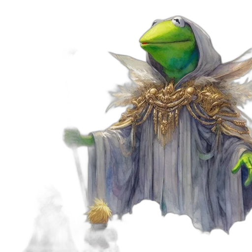 dragon, concept art, fantasy art, watercolor, 3d render, green, regal, frog transparent PNG cut-out