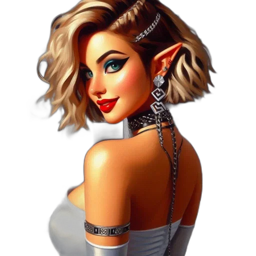 jewelry, staff, dress, crown, fantasy art, pixel art, photorealistic, concept art transparent PNG cut-out