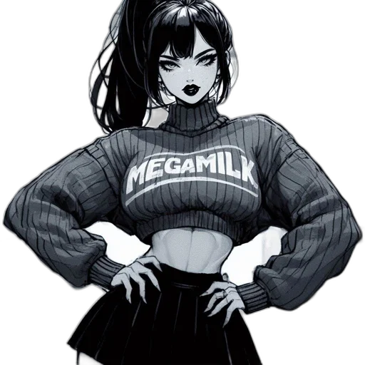 jacket, dress, comic book art, anime, pixel art, vaporwave, monochrome, neon transparent PNG cut-out