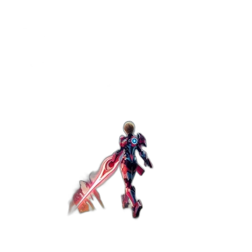 sword, weapon, robot, staff, pixel art, concept art, 3d render, anime transparent PNG cut-out