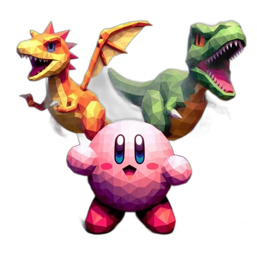 dragon, animal, creature, weapon, pixel art, concept art, 3d render, fantasy art transparent PNG cut-out