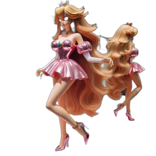 dress, hair, concept art, 3d render, anime, fantasy art, life-sized, glamorous transparent PNG cut-out