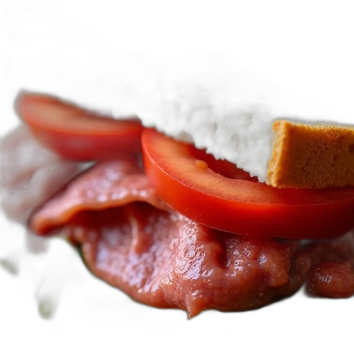 food, weapon, photorealistic, 3d render, close-up, view, sandwich, red transparent PNG cut-out
