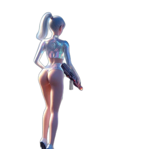 dress, robot, staff, jacket, 3d render, concept art, pixel art, vaporwave transparent PNG cut-out