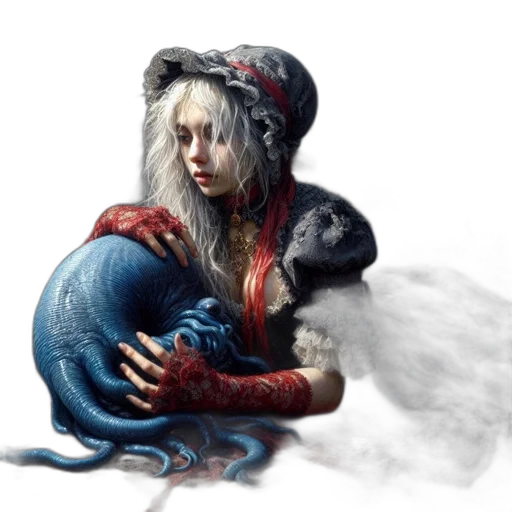 creature, dragon, concept art, fantasy art, photorealistic, comic book art, outer space, underwater transparent PNG cut-out