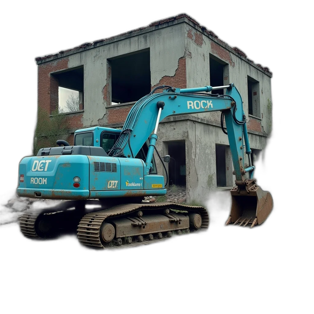 robot, building, weapon, car, 3d render, concept art, photorealistic, blue transparent PNG cut-out