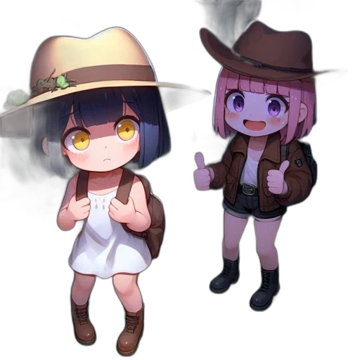 hat, staff, weapon, creature, pixel art, concept art, anime, fantasy art transparent PNG cut-out