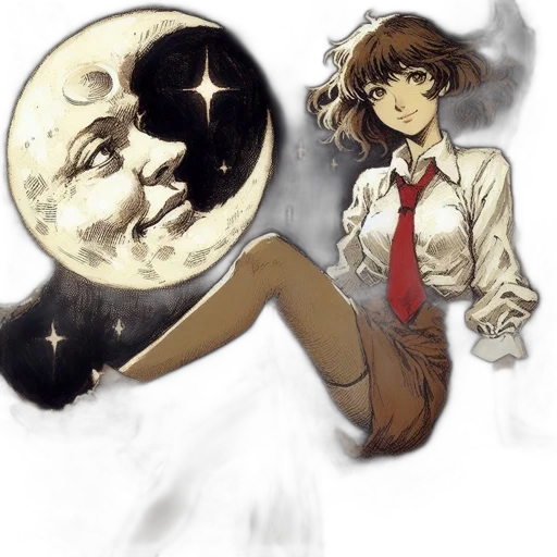 staff, anime, watercolor, cartoon, concept art, outer space, night, monochrome transparent PNG cut-out