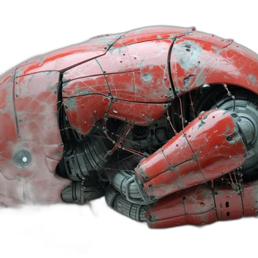 weapon, car, robot, mask, concept art, 3d render, cyberpunk, photorealistic transparent PNG cut-out
