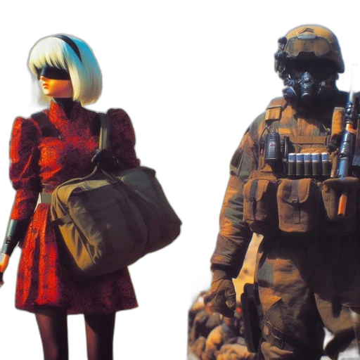 jacket, dress, concept art, 3d render, comic book art, cyberpunk, outer space, two transparent PNG cut-out