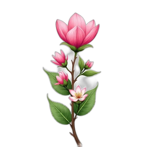 flower, crown, staff, tree, photorealistic, oil painting, 3d render, watercolor transparent PNG cut-out