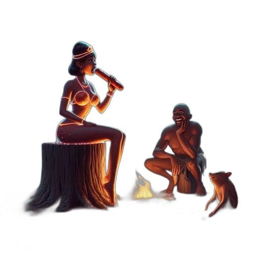 jewelry, concept art, pixel art, fantasy art, 3d render, forest, fire, night transparent PNG cut-out