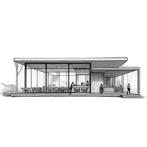 building, furniture, staff, 3d render transparent PNG cut-out