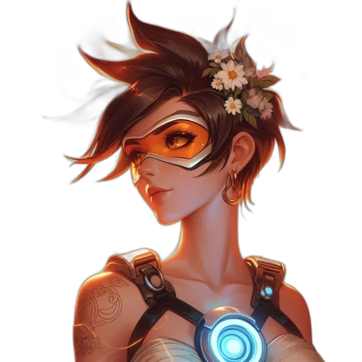 robot, mask, staff, face, concept art, anime, cyberpunk, fantasy art transparent PNG cut-out