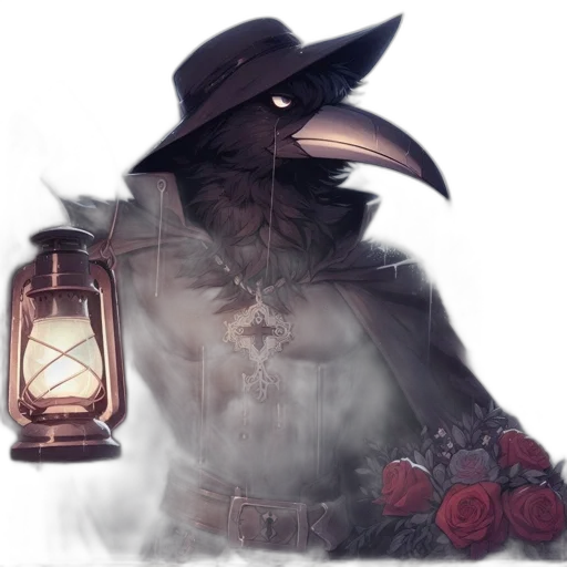 mask, hat, staff, dress, concept art, fantasy art, pixel art, photorealistic transparent PNG cut-out