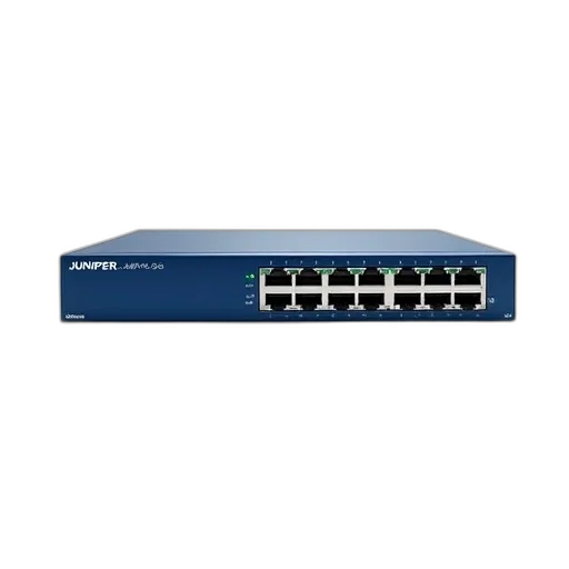 blue, network, switch, eight, ports, displayed, against, white transparent PNG cut-out