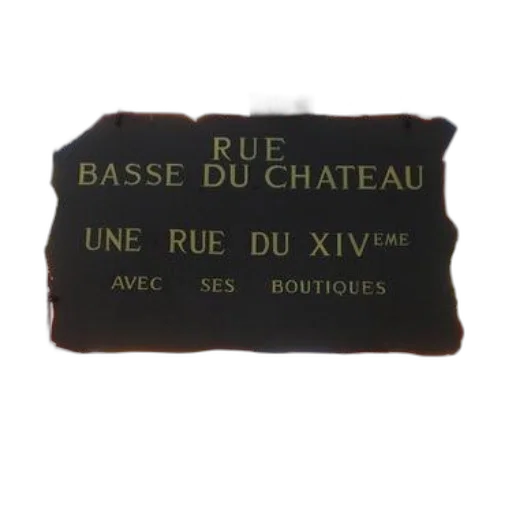 jacket, sign, french, hangs, building, indicating, rue, basse transparent PNG cut-out