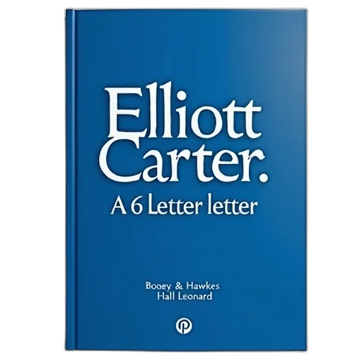 cover, book, titled, elliott, carter, letter, blue, background transparent PNG cut-out