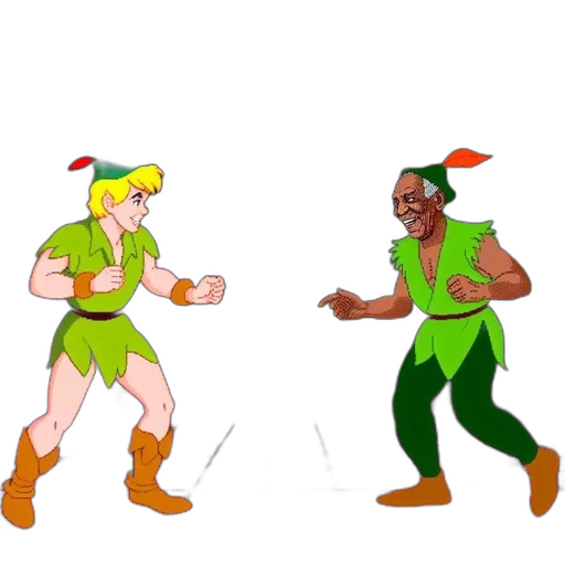 concept art, pixel art, 3d render, fantasy art, animated, peter, pan, bill transparent PNG cut-out