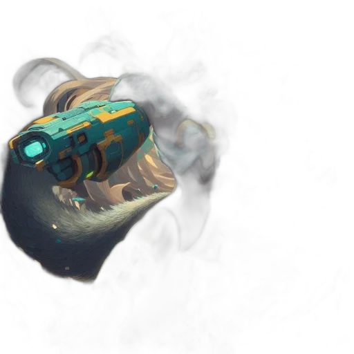 weapon, mask, dragon, staff, concept art, fantasy art, 3d render, photorealistic transparent PNG cut-out