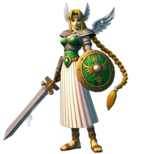 sword, weapon, staff, concept art, fantasy art, pixel art, 3d render, green transparent PNG cut-out