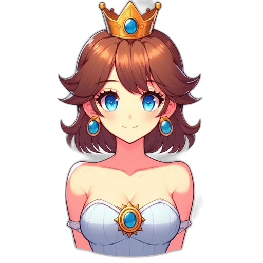 crown, jewelry, dress, staff, pixel art, anime, fantasy art, concept art transparent PNG cut-out