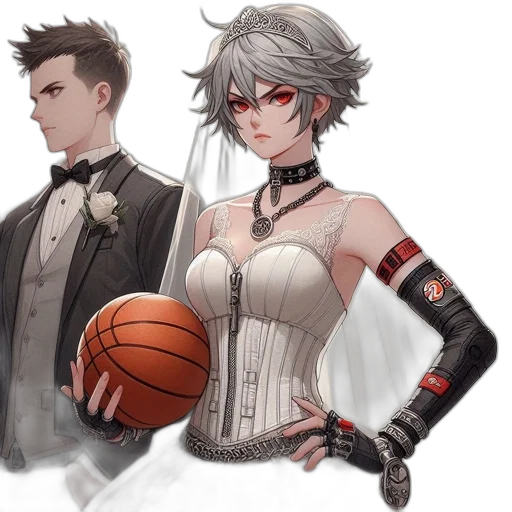 dress, concept art, pixel art, fantasy art, anime, monochrome, dark, red transparent PNG cut-out
