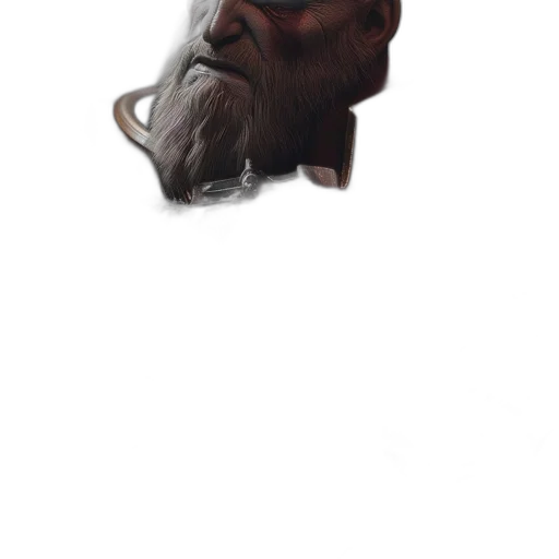 face, mask, staff, creature, concept art, photorealistic, fantasy art, 3d render transparent PNG cut-out
