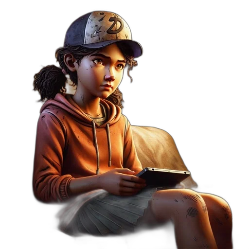 hat, face, concept art, photorealistic, fantasy art, pixel art, young, female transparent PNG cut-out