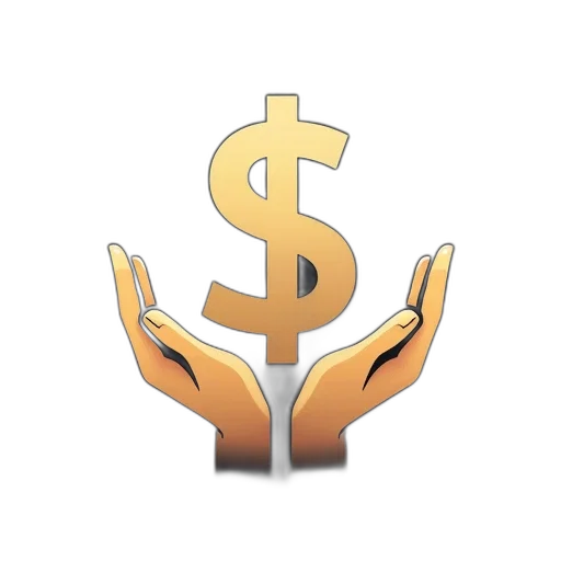 dollar, sign, hands, logo transparent PNG cut-out