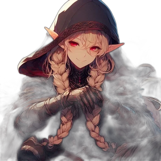staff, weapon, sword, hat, fantasy art, concept art, pixel art, anime transparent PNG cut-out