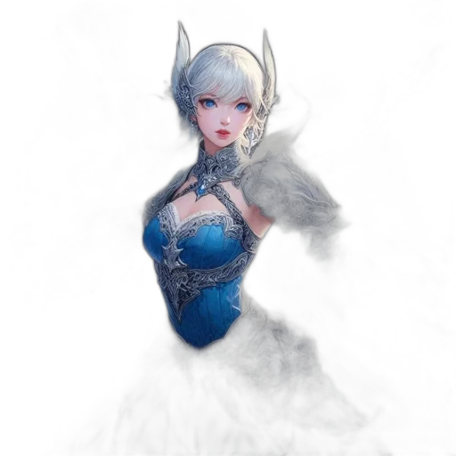 dress, dragon, fantasy art, concept art, 3d render, photorealistic, snow, blue transparent PNG cut-out