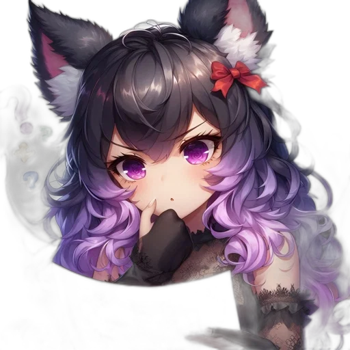 staff, creature, mask, animal, anime, fantasy art, pixel art, watercolor transparent PNG cut-out