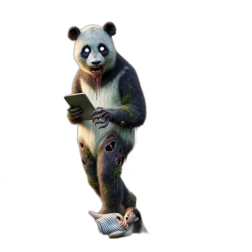 animal, creature, staff, concept art, 3d render, fantasy art, photorealistic, urban transparent PNG cut-out