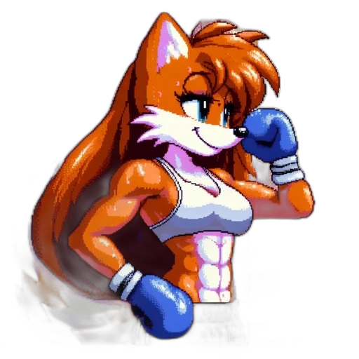 animal, staff, jacket, robot, pixel art, concept art, anime, cartoon transparent PNG cut-out