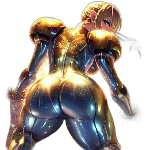 robot, concept art, comic book art, 3d render, cyberpunk, outer space, golden, woman transparent PNG cut-out