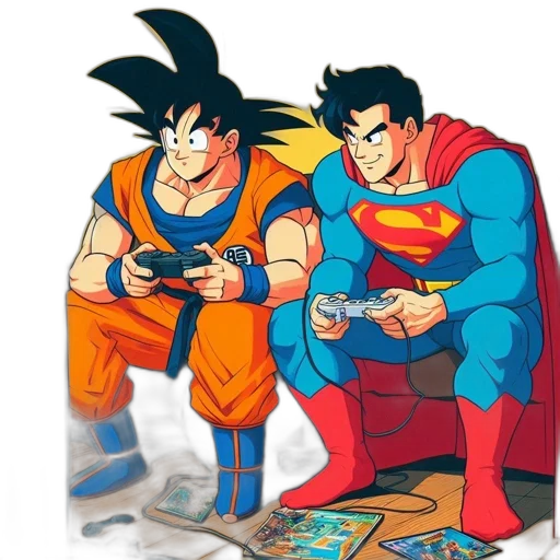 comic book art, concept art, pixel art, cartoon, two, animated, characters, one transparent PNG cut-out