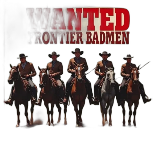 concept art, 3d render, vintage, movie, poster, western, film, wanted transparent PNG cut-out