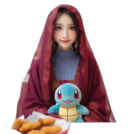 dragon, creature, food, jacket, 3d render, concept art, photorealistic, vaporwave transparent PNG cut-out