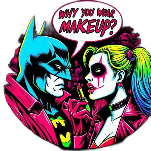 mask, comic book art, cartoon, concept art, pixel art, neon, colorful, dark transparent PNG cut-out