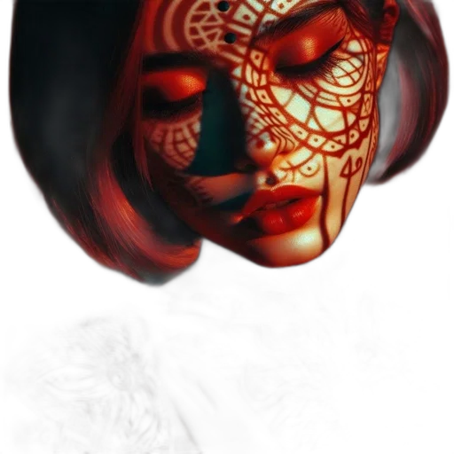 mask, jewelry, face, crown, 3d render, concept art, photorealistic, fantasy art transparent PNG cut-out