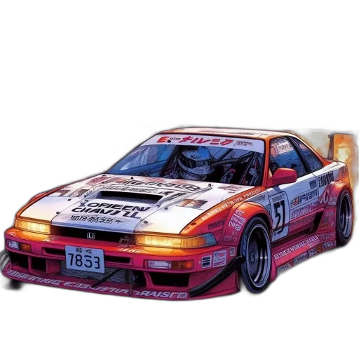 car, photorealistic, concept art, 3d render, vaporwave, dynamic, race, scene transparent PNG cut-out