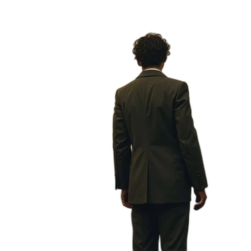 jacket, staff, dress, hair transparent PNG cut-out