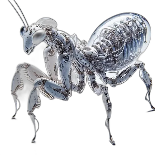 robot, creature, animal, jewelry, concept art, 3d render, cyberpunk, photorealistic transparent PNG cut-out